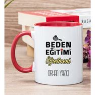 Hediye Dükkanı Kişiye Özel Beden Eğitimi Öğretmeni Kırmızı Kupa