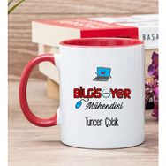 Hediye Dükkanı Kişiye Özel Bilgisayar Mühendisi Kırmızı Kupa
