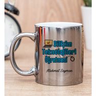 Hediye Dükkanı Kişiye Özel Bilişim Teknolojileri Öğretmeni Silver Kupa Bardak