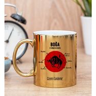 Hediye Dükkanı Kişiye Özel Boğa Burcuna Gold Kupa Bardak