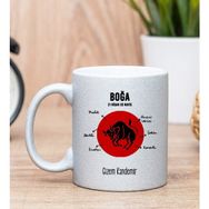 Hediye Dükkanı Kişiye Özel Boğa Burcuna Hediye Silver Kupa Bardak