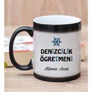 Hediye Dükkanı Kişiye Özel Denizcilik Öğretmeni Sihirli Kupa Bardak