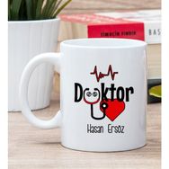 Hediye Dükkanı Kişiye Özel Doktor Beyaz Kupa Bardak