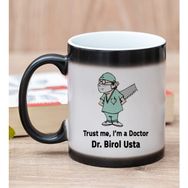 Hediye Dükkanı Kişiye Özel Doktor Esprili Sihirli Kupa Bardak
