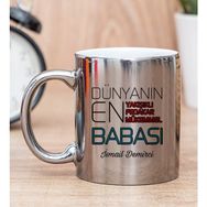 Hediye Dükkanı Kişiye Özel Dünyanın En Iyi Babası Silver Kupa Bardak