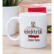 Hediye Dükkanı Kişiye Özel Elektrik Teknisyeni Beyaz Kupa Bardak