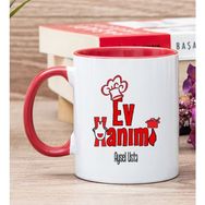 Hediye Dükkanı Kişiye Özel Ev Hanımı Kırmızı Kupa