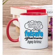 Hediye Dükkanı Kişiye Özel Felsefe Öğretmeni Kırmızı Kupa