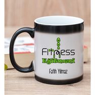 Hediye Dükkanı Kişiye Özel Fitness Eğitmeni Sihirli Kupa Bardak