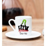 Hediye Dükkanı Kişiye Özel Fizik Öğretmeni Beyaz Türk Kahvesi Fincanı
