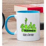 Hediye Dükkanı Kişiye Özel Gıda Mühendisi Mavi Kupa