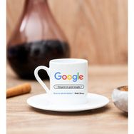 Hediye Dükkanı Kişiye Özel Google Tasarım Esprili Beyaz Türk Kahvesi Fincanı
