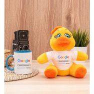Hediye Dükkanı Kişiye Özel Google Tasarım Esprili Mavi Kupa Bardak ve Peluş Civciv