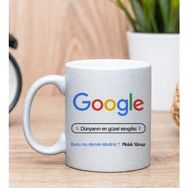 Hediye Dükkanı Kişiye Özel Google Tasarım Esprili Silver Kupa Bardak