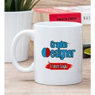 Hediye Dükkanı Kişiye Özel Grafiker Beyaz Kupa Bardak