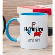 Hediye Dükkanı Kişiye Özel Hemşire Mavi Kupa