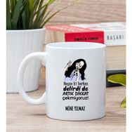 Hediye Dükkanı Kişiye Özel Herkes Delirdi Tasarım Esprili Beyaz Kupa Bardak