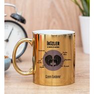 Hediye Dükkanı Kişiye Özel İkizler Burcuna Gold Kupa Bardak