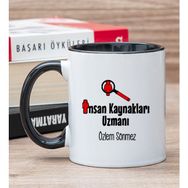 Hediye Dükkanı Kişiye Özel İnsan Kaynakları Uzmanı Siyah Kupa Bardak