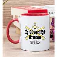 Hediye Dükkanı Kişiye Özel İş Güvenliği Uzmanı Kırmızı Kupa
