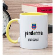 Hediye Dükkanı Kişiye Özel Jandarma Baskılı Sarı Kupa Bardak