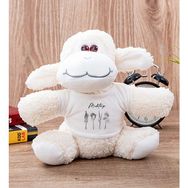 Hediye Dükkanı Kişiye Özel Karakalem Çizimli Çiçekler Peluş Koyun
