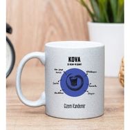 Hediye Dükkanı Kişiye Özel Kova Burcuna Hediye Silver Kupa Bardak