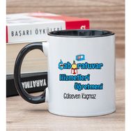 Hediye Dükkanı Kişiye Özel Laboratuvar Hizmetleri Siyah Kupa Bardak