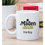 Hediye Dükkanı Kişiye Özel Maden Mühendisi Beyaz Kupa Bardak
