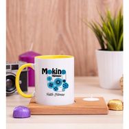 Hediye Dükkanı Kişiye Özel Makine Mühendisi Ahşap Altlıklı Mumlu Sarı Kupa