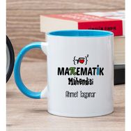 Hediye Dükkanı Kişiye Özel Matematik Mühendisi Mavi Kupa