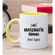 Hediye Dükkanı Kişiye Özel Matematik Mühendisi Sarı Kupa Bardak