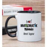 Hediye Dükkanı Kişiye Özel Matematik Mühendisi Siyah Kupa Bardak