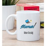 Hediye Dükkanı Kişiye Özel Memur Beyaz Kupa Bardak