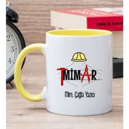 Hediye Dükkanı Kişiye Özel Mimar Sarı Kupa Bardak