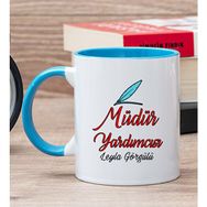 Hediye Dükkanı Kişiye Özel Müdür Yardımcısı Mavi Kupa