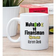 Hediye Dükkanı Kişiye Özel Muhasebe ve Finansman Öğretmeni Beyaz Kupa Bardak