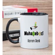 Hediye Dükkanı Kişiye Özel Muhasebeci Siyah Kupa Bardak