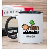 Hediye Dükkanı Kişiye Özel Orman Mühendisi Siyah Kupa Bardak