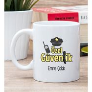 Hediye Dükkanı Kişiye Özel Özel Güvenlik Baskılı Beyaz Kupa Bardak