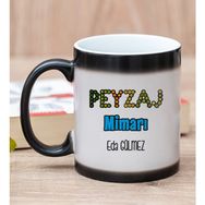 Hediye Dükkanı Kişiye Özel Peyzaj Mimarı Baskılı Sihirli Kupa Bardak