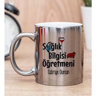 Hediye Dükkanı Kişiye Özel Sağlık Bilgisi Öğretmeni Silver Kupa Bardak