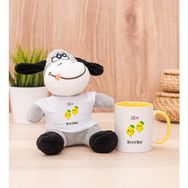 Hediye Dükkanı Kişiye Özel Sevimli Limonlar Sarı Kupa Bardak ve Peluş Eşek