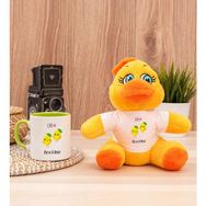 Hediye Dükkanı Kişiye Özel Sevimli Limonlar Yeşil Kupa Bardak ve Peluş Civciv