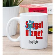 Hediye Dükkanı Kişiye Özel Sosyal Hizmet Uzmanı Beyaz Kupa Bardak