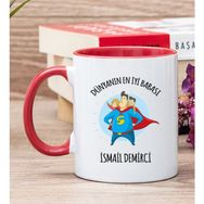Hediye Dükkanı Kişiye Özel Süper Baba Kırmızı Kupa