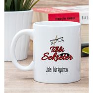 Hediye Dükkanı Kişiye Özel Tıbbi Sekreter Beyaz Kupa Bardak