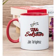 Hediye Dükkanı Kişiye Özel Tıbbi Sekreter Kırmızı Kupa