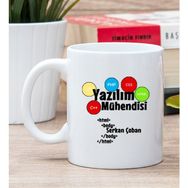 Hediye Dükkanı Kişiye Özel Yazılım Mühendisi Beyaz Kupa Bardak