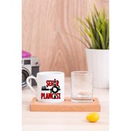 Hediye Dükkanı Şehir Plancısı Ahşap Sunumlu Türk Kahvesi Fincanı